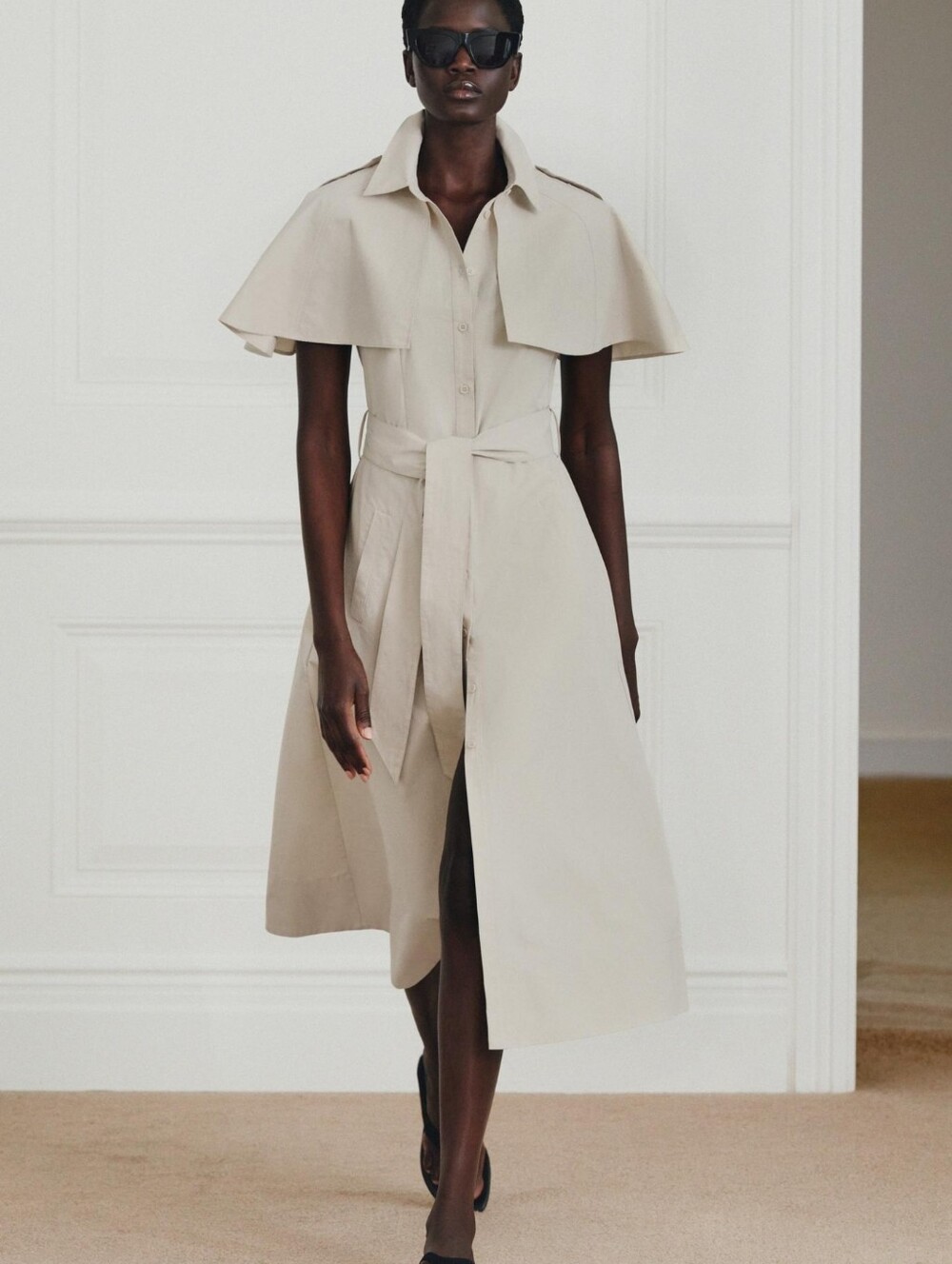 ZARA ZW COLLECTION CAPE SHIRT DRESS